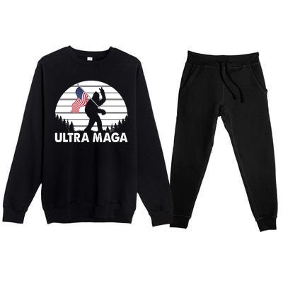 Ultra Maga Big Foot Sasquatch Premium Crewneck Sweatsuit Set