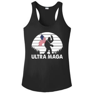 Ultra Maga Big Foot Sasquatch Ladies PosiCharge Competitor Racerback Tank