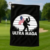 Ultra Maga Big Foot Sasquatch Golf Towel