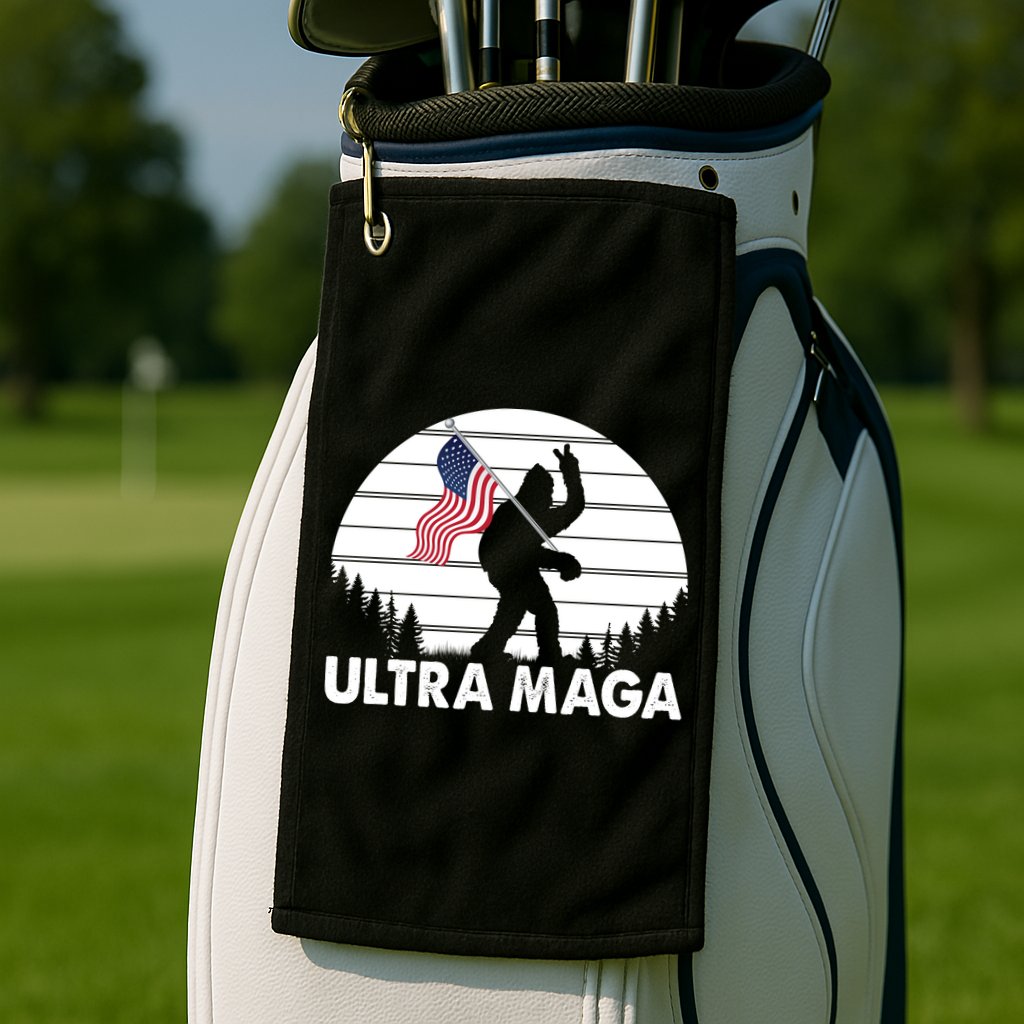 Ultra Maga Big Foot Sasquatch Golf Towel