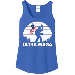 Ultra Maga Big Foot Sasquatch Ladies Essential Tank