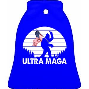 Ultra Maga Big Foot Sasquatch Ceramic Bell Ornament