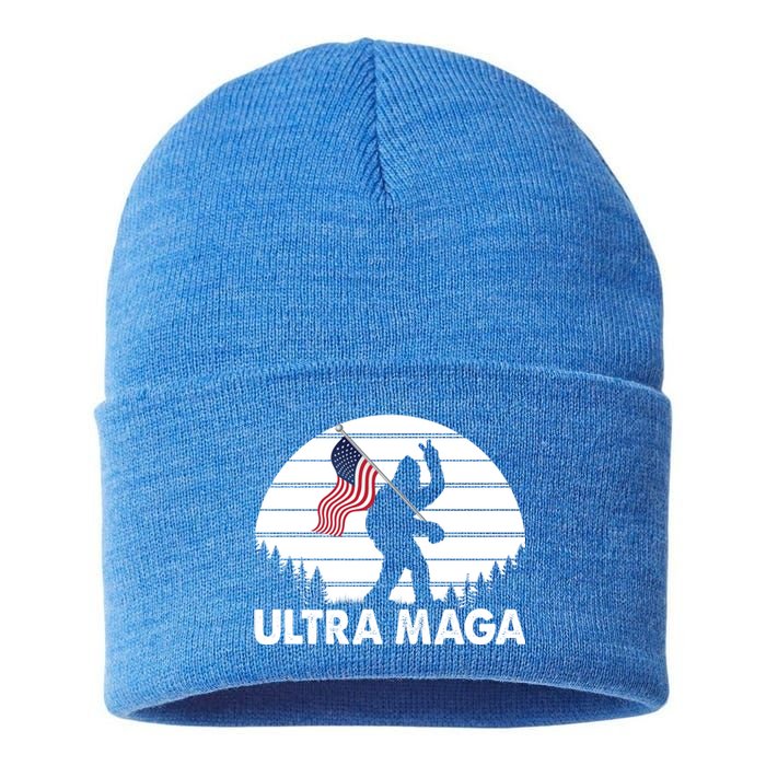 Ultra Maga Big Foot Sasquatch Sustainable Knit Beanie