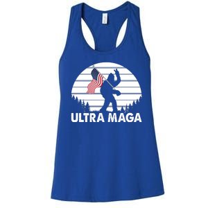 Ultra Maga Big Foot Sasquatch Women's Racerback Tank