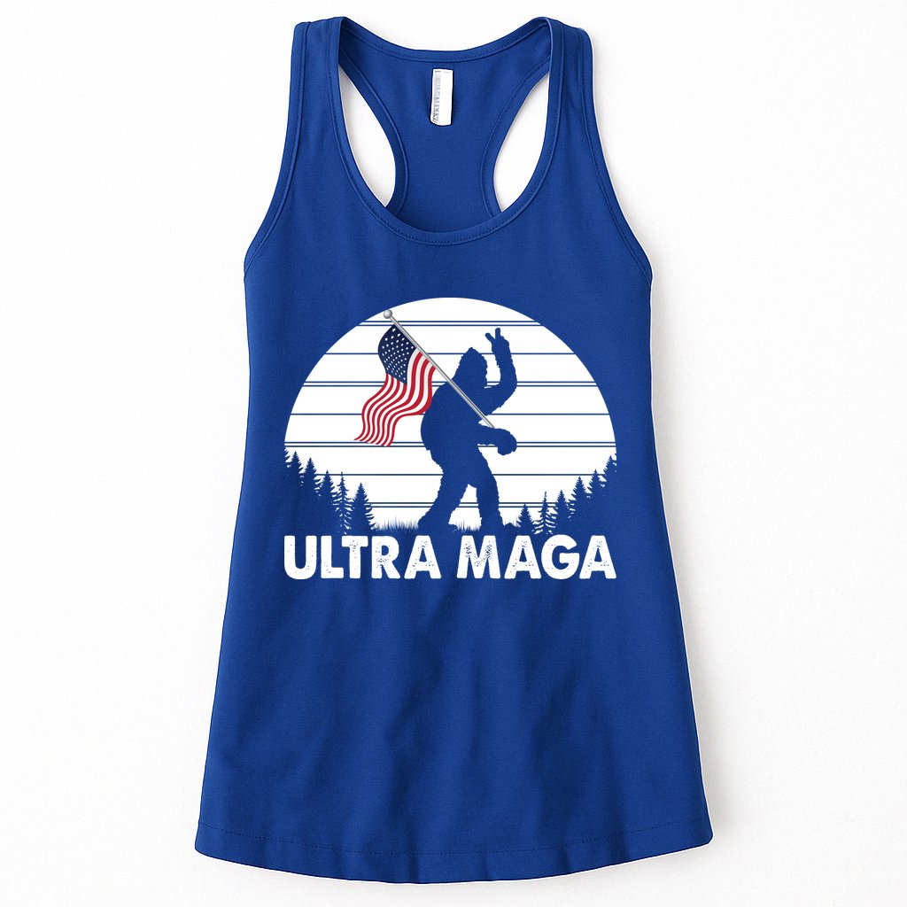 Ultra Maga Big Foot Sasquatch Womens Tank Top