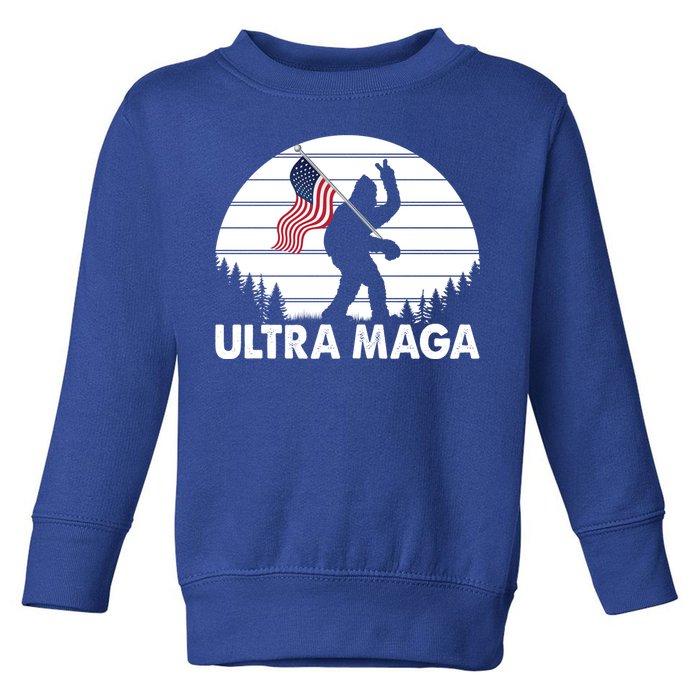 Ultra Maga Big Foot Sasquatch Toddler Sweatshirt