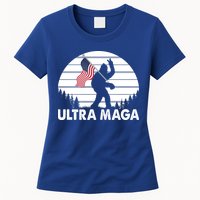 Ultra Maga Big Foot Sasquatch Womens T-Shirt