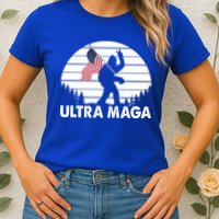 Ultra Maga Big Foot Sasquatch Womens T-Shirt
