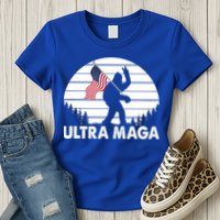 Ultra Maga Big Foot Sasquatch Womens T-Shirt