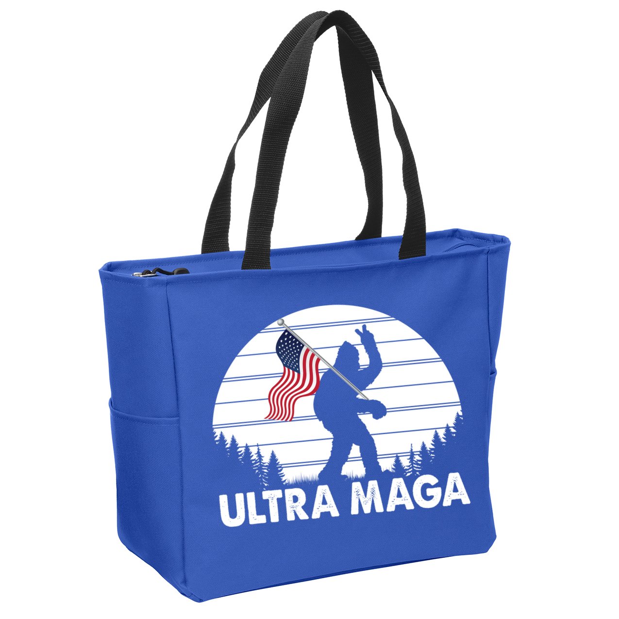 Ultra Maga Big Foot Sasquatch Zip Tote Bag