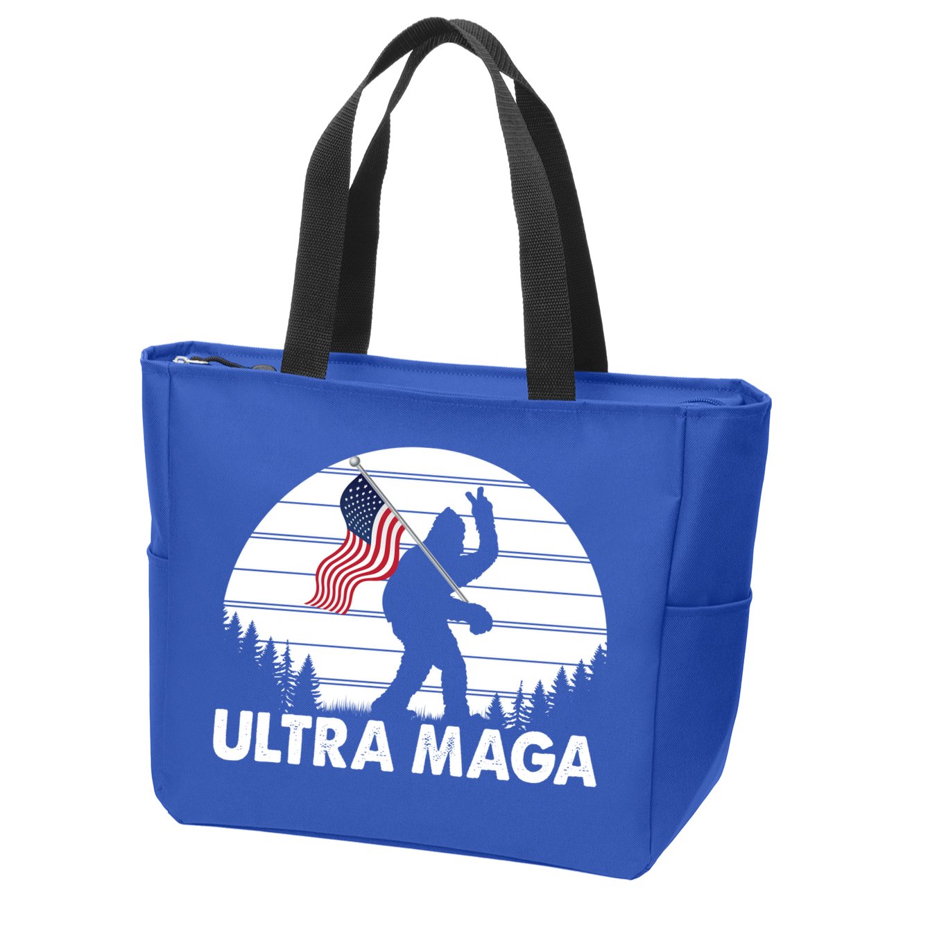 Ultra Maga Big Foot Sasquatch Zip Tote Bag