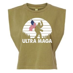 Ultra Maga Big Foot Sasquatch Garment-Dyed Women's Muscle Tee