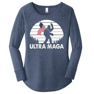 Ultra Maga Big Foot Sasquatch Women's Perfect Tri Tunic Long Sleeve Shirt