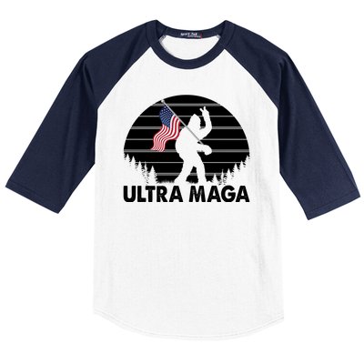 Ultra Maga Big Foot Sasquatch Baseball Sleeve Shirt