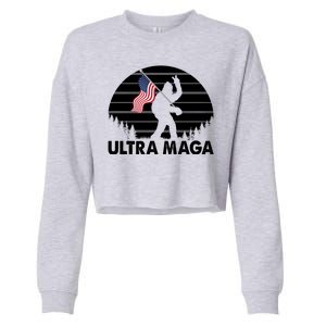 Ultra Maga Big Foot Sasquatch Cropped Pullover Crew