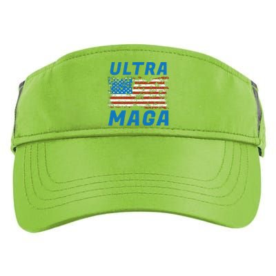 Ultra MAGA Bold United States Of America USA Flag Adult Drive Performance Visor