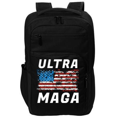 Ultra MAGA Bold United States Of America USA Flag Impact Tech Backpack