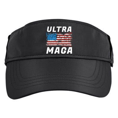 Ultra MAGA Bold United States Of America USA Flag Adult Drive Performance Visor