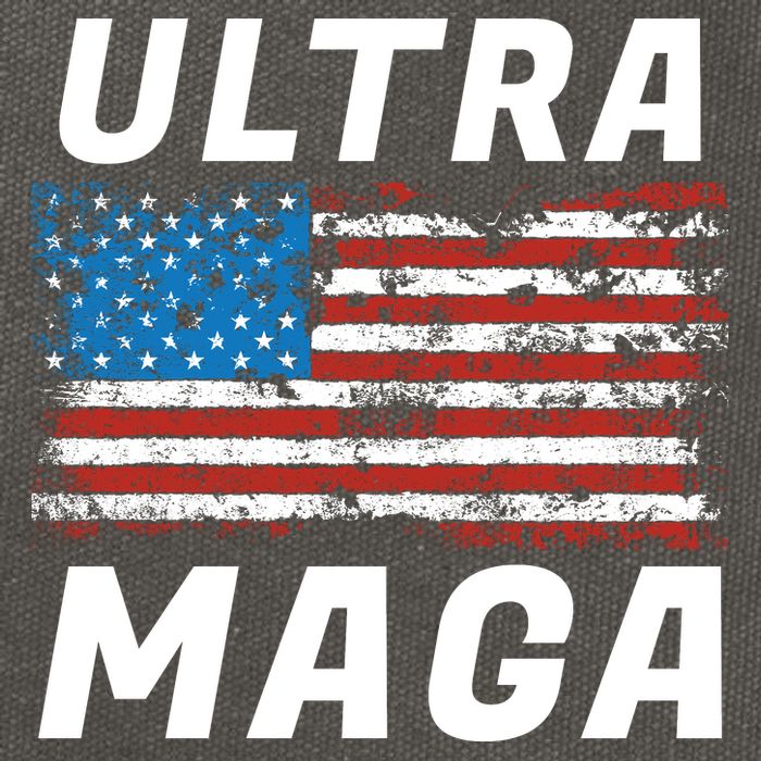 Ultra MAGA Bold United States Of America USA Flag Cotton Canvas Backpack