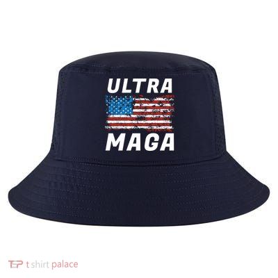 Ultra MAGA Bold United States Of America USA Flag Cool Comfort Performance Bucket Hat