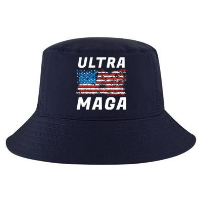 Ultra MAGA Bold United States Of America USA Flag Cool Comfort Performance Bucket Hat