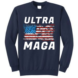 Ultra MAGA Bold United States Of America USA Flag Sweatshirt