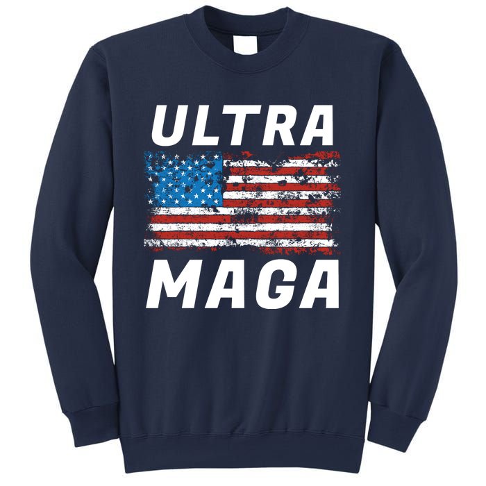 Ultra MAGA Bold United States Of America USA Flag Sweatshirt