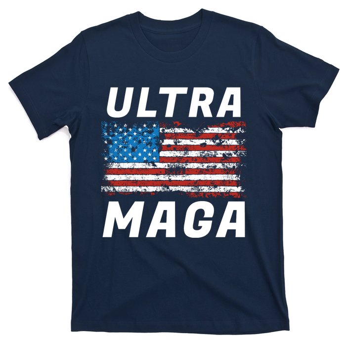 Ultra MAGA Bold United States Of America USA Flag T-Shirt