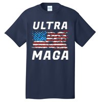 Ultra MAGA Bold United States Of America USA Flag Tall T-Shirt