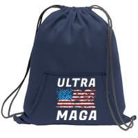 Ultra MAGA Bold United States Of America USA Flag Sweatshirt Cinch Pack Bag