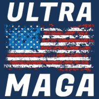 Ultra MAGA Bold United States Of America USA Flag Button