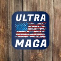 Ultra MAGA Bold United States Of America USA Flag Coaster