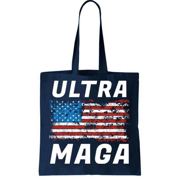 Ultra MAGA Bold United States Of America USA Flag Tote Bag