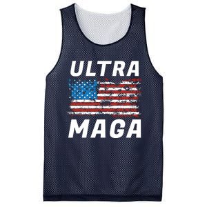 Ultra MAGA Bold United States Of America USA Flag Mesh Reversible Basketball Jersey Tank