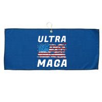 Ultra MAGA Bold United States Of America USA Flag Large Microfiber Waffle Golf Towel