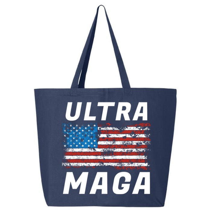 Ultra MAGA Bold United States Of America USA Flag 25L Jumbo Tote