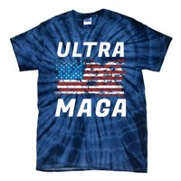 Ultra MAGA Bold United States Of America USA Flag Tie-Dye T-Shirt