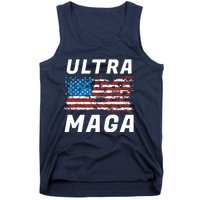 Ultra MAGA Bold United States Of America USA Flag Tank Top