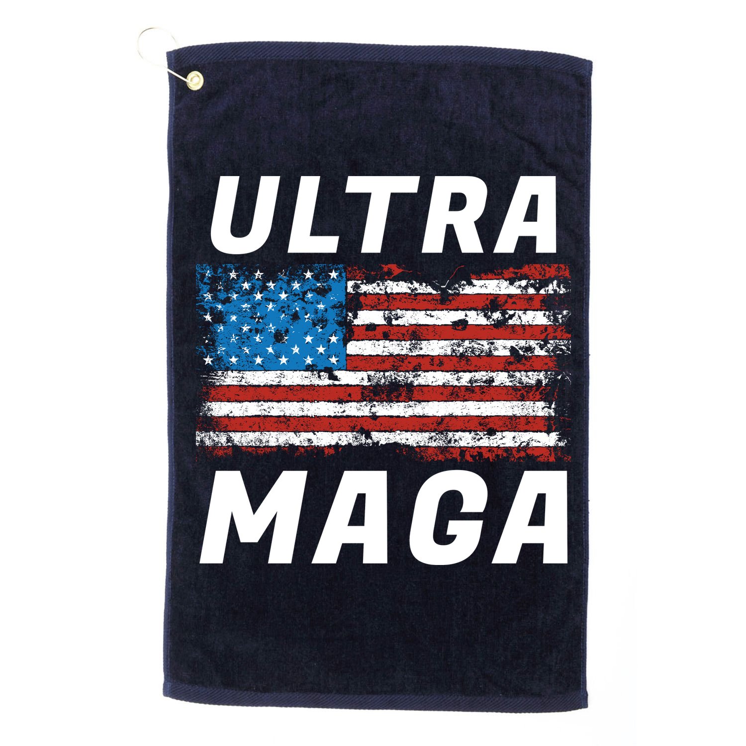 Ultra MAGA Bold United States Of America USA Flag Golf Towel