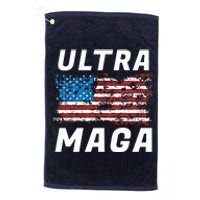 Ultra MAGA Bold United States Of America USA Flag Platinum Collection Golf Towel