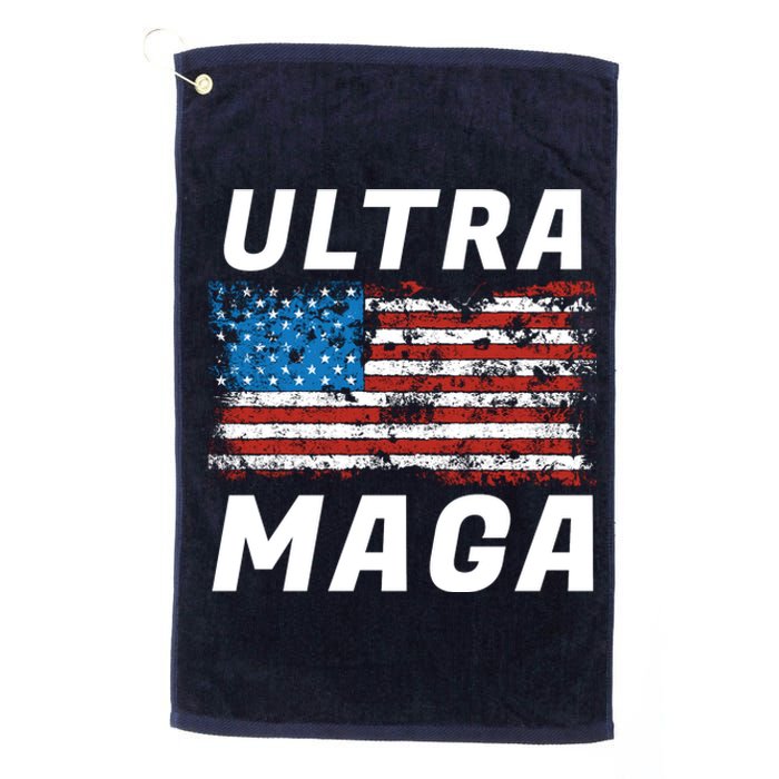 Ultra MAGA Bold United States Of America USA Flag Platinum Collection Golf Towel