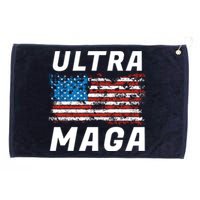 Ultra MAGA Bold United States Of America USA Flag Grommeted Golf Towel