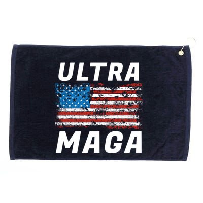 Ultra MAGA Bold United States Of America USA Flag Grommeted Golf Towel