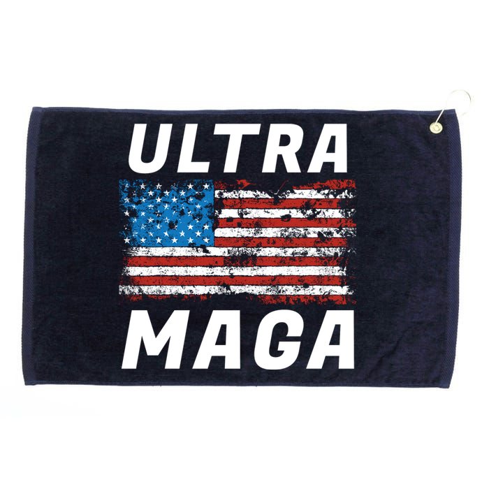 Ultra MAGA Bold United States Of America USA Flag Grommeted Golf Towel