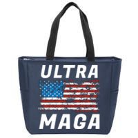 Ultra MAGA Bold United States Of America USA Flag Zip Tote Bag