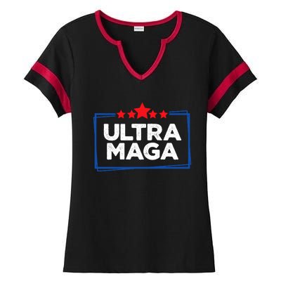 Ultra Maga Bold Graphic Ladies Halftime Notch Neck Tee