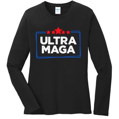 Ultra Maga Bold Graphic Ladies Long Sleeve Shirt