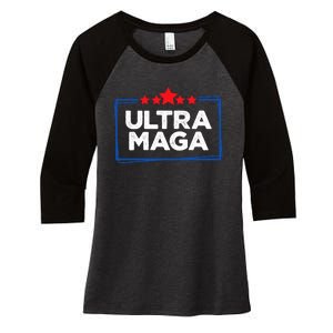 Ultra Maga Bold Graphic Women's Tri-Blend 3/4-Sleeve Raglan Shirt