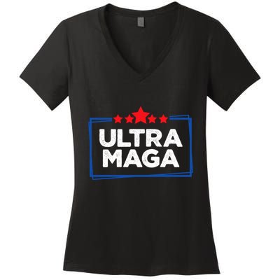 Ultra Maga Bold Graphic Women's V-Neck T-Shirt