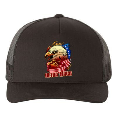 Ultra MAGA Bald Eagle Anti Biden Trump 2024 USA America Yupoong Adult 5-Panel Trucker Hat